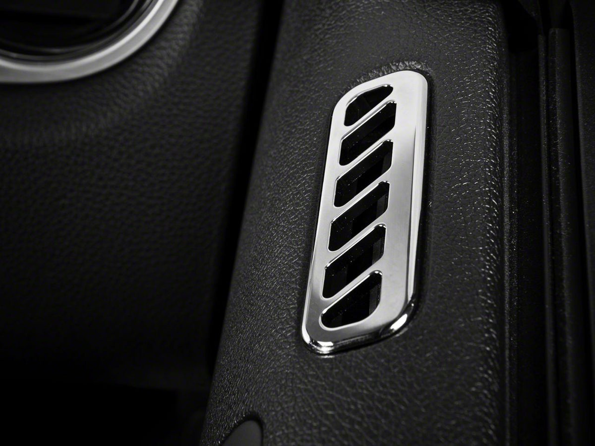 SpeedForm Modern Billet Door Vent Louvers; Chrome (10-14 Mustang)