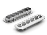 SpeedForm Modern Billet Door Vent Louvers; Chrome (10-14 Mustang)