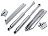 MMD Bolt On Hood Strut Kit; Chrome (05-14 Mustang)
