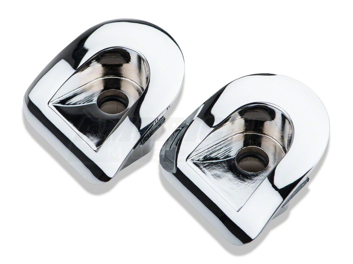 SpeedForm Modern Billet Door Lock Bezel; Chrome (05-14 Mustang)