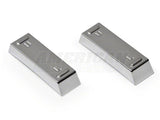 SpeedForm Modern Billet Lock Switch Covers; Chrome (05-14 Mustang)