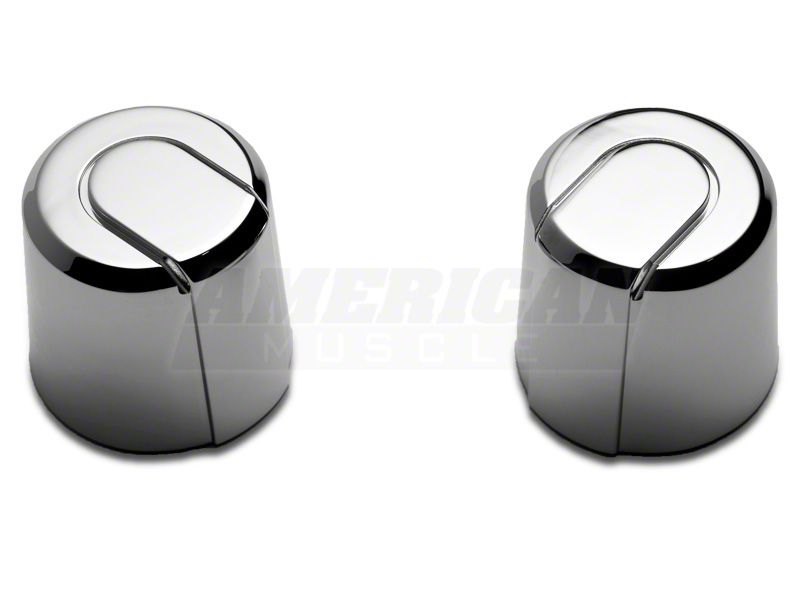 SpeedForm Modern Billet Strut Tower Caps and Nuts; Chrome (05-14 Mustang)