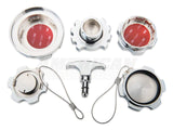 SpeedForm Modern Billet Underhood Dress-up Kit; Chrome; 6-Piece Kit (05-09 Mustang GT)