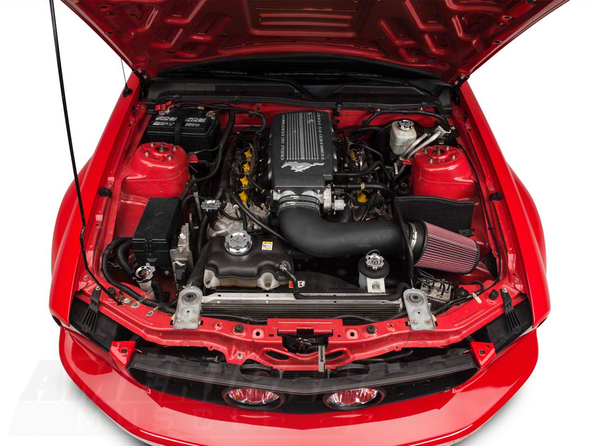 SpeedForm Modern Billet Underhood Dress-up Kit; Chrome; 6-Piece Kit (05-09 Mustang GT)