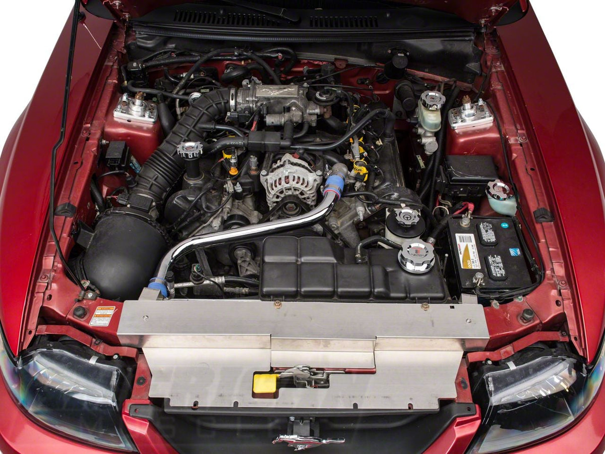 SpeedForm Modern Billet Underhood Dress-up Kit; Chrome (96-01 Mustang GT)