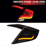 Tail Lights Honda Civic Sedan (2016-2021) Sequential LED - Smoked - K2 Industries