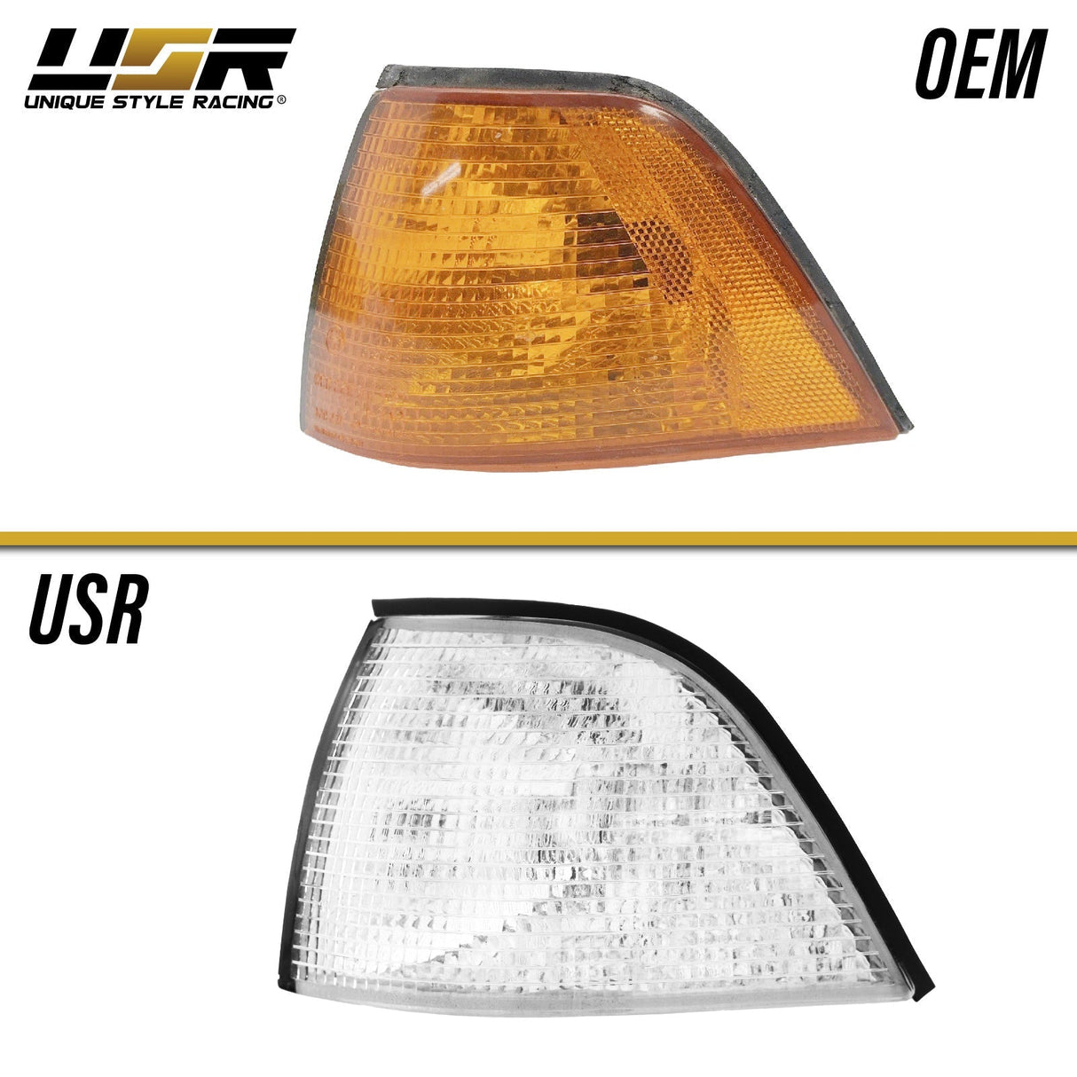 1992-1999 BMW E36 2D/Cabrio Darker Smoke Corner Lights