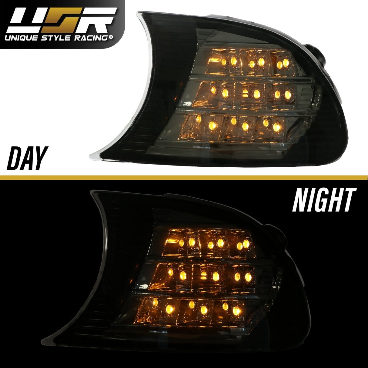 2002-2003 BMW E46 Crystal Smoke Amber LED Corner Lights