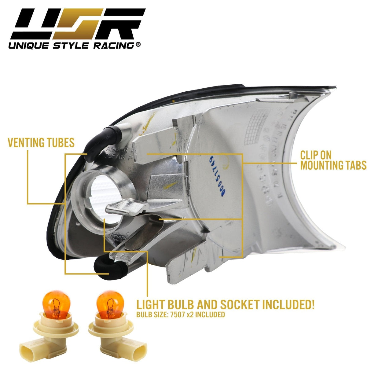 1999-2001 Bmw E46 2d/Cabrio Crystal Smoke Corner Lights