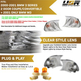 1999-2001 Bmw E46 2d/Cabrio Crystal Smoke Corner Lights