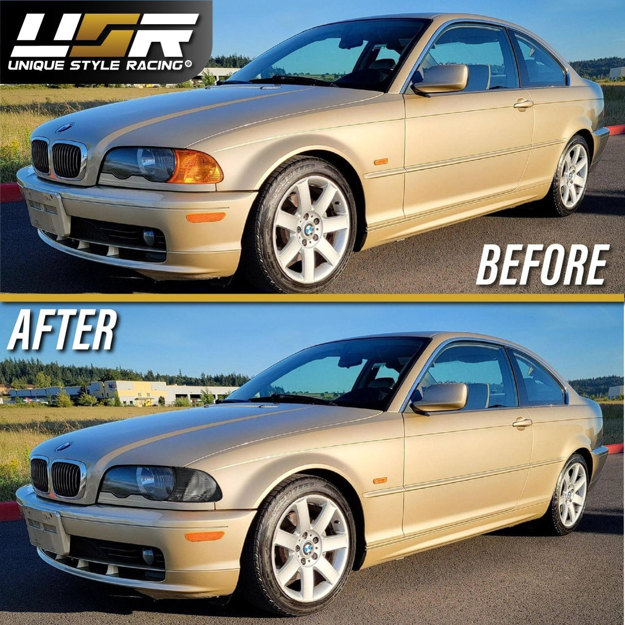 1999-2001 Bmw E46 2d/Cabrio Crystal Smoke Corner Lights