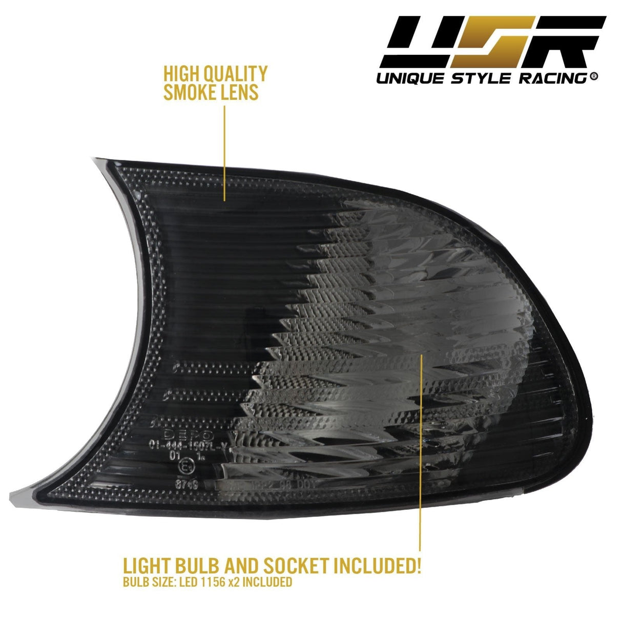 1999-2001 Bmw E46 2d/Cabrio Crystal Smoke Corner Lights
