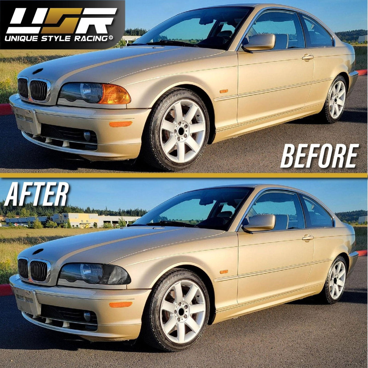 1999-2001 Bmw E46 2d/Cabrio Crystal Smoke Corner Lights