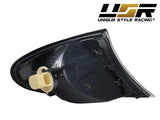2002-2005 BMW E46 Black Smoke Corner Lights with Amber LED