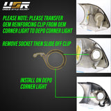 2002-2005 BMW E46 Black Smoke Corner Lights with Amber LED