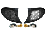 2002-2005 BMW E46 Black Smoke Corner Lights with Amber LED