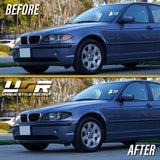 2002-2005 BMW E46 Black Smoke Corner Lights with Amber LED