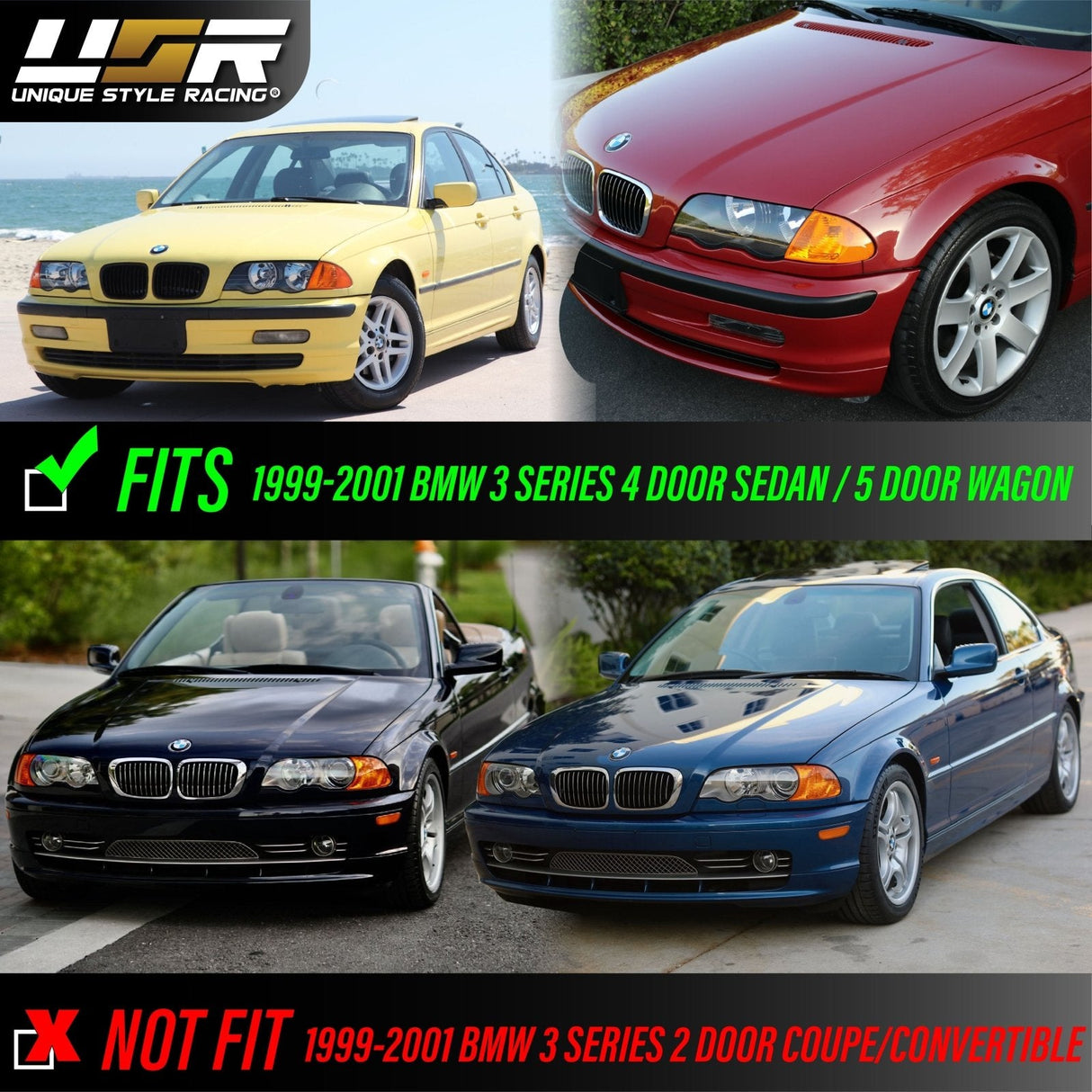 1999-2001 Bmw E46 4d/5d Smoke Corner Lights