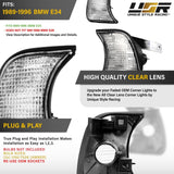 1989-1996 Bmw E34 Clear Corner Lights