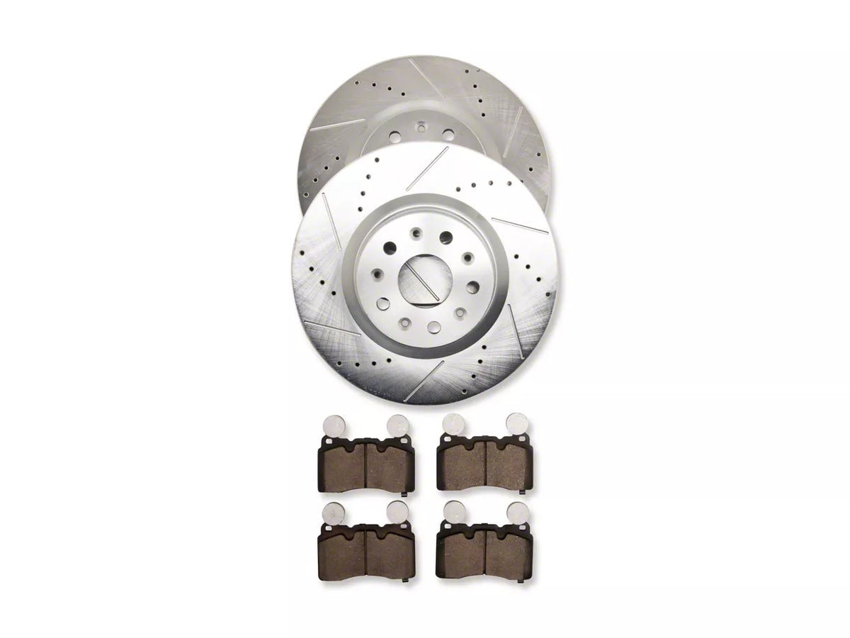 C&L Super Sport Brake Rotor and Pad Kit; Front and Rear (10-15 Camaro SS)