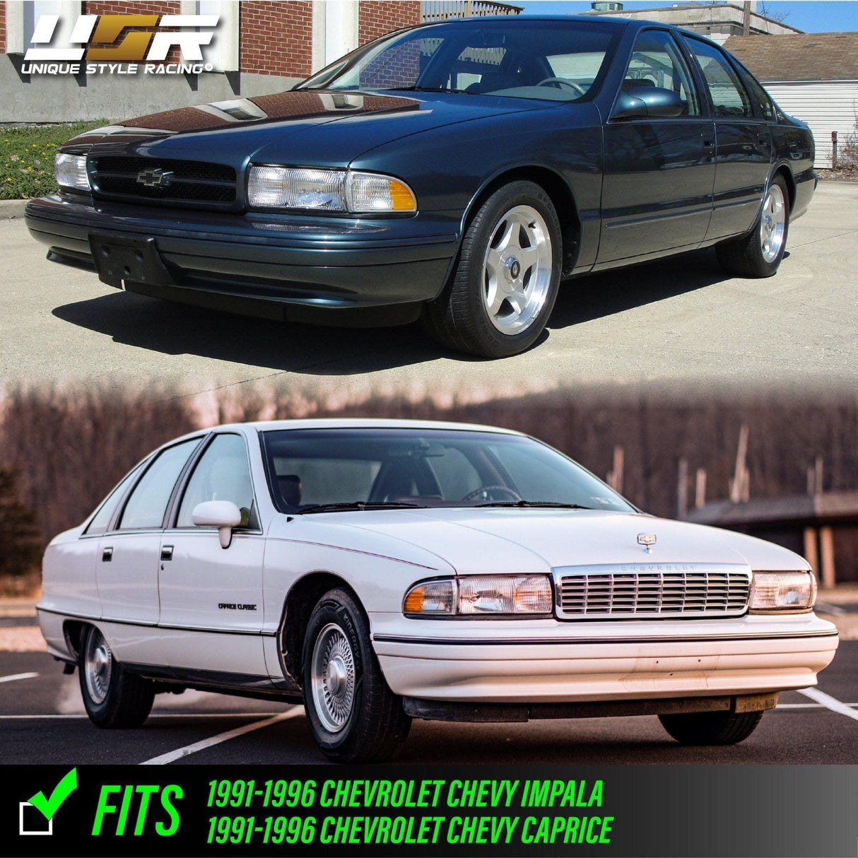 1991-1996 Chevrolet Impala & Caprice Clear Corner Lights