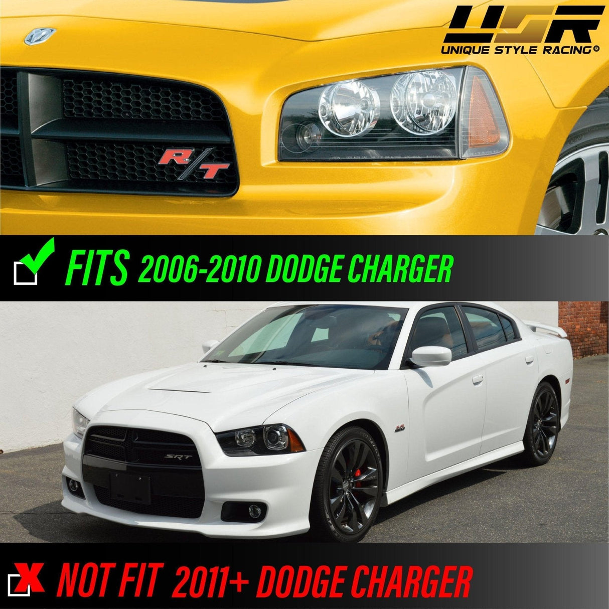 2006-2008 Dodge Charger Smoke Black Corner Lights