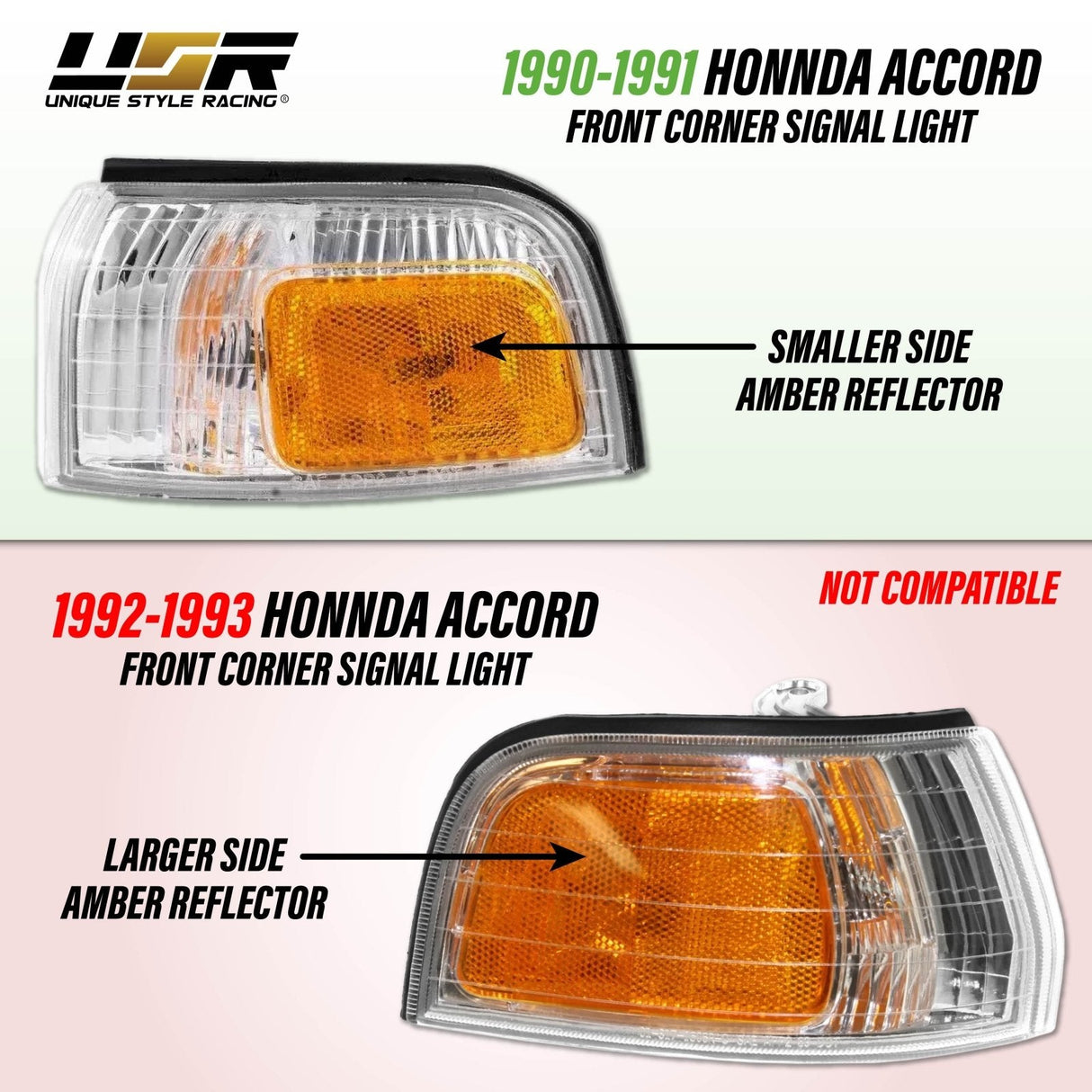1990-1991 Honda Accord Amber Corner Lights
