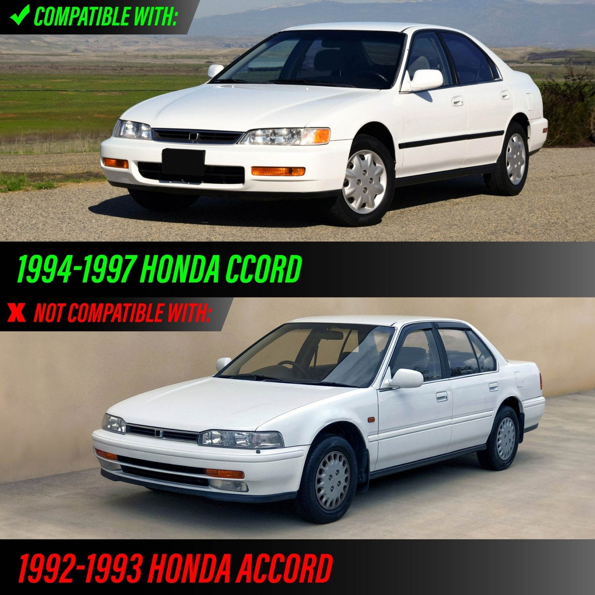 1994-1997 Honda Accord Euro Look Depo Smoke Corner Lights
