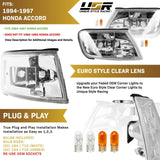 1994-1997 Honda Accord Euro Look Depo Smoke Corner Lights