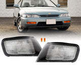 1994-1997 Honda Accord JDM Style Black Clear Corner Lights