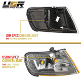 1994-1997 Honda Accord JDM Style Black Clear Corner Lights
