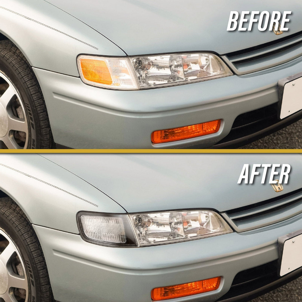 1994-1997 Honda Accord JDM Style Black Clear Corner Lights