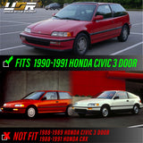 1990-1991 Honda Civic 3D USDM Style Smoke Corner Lights