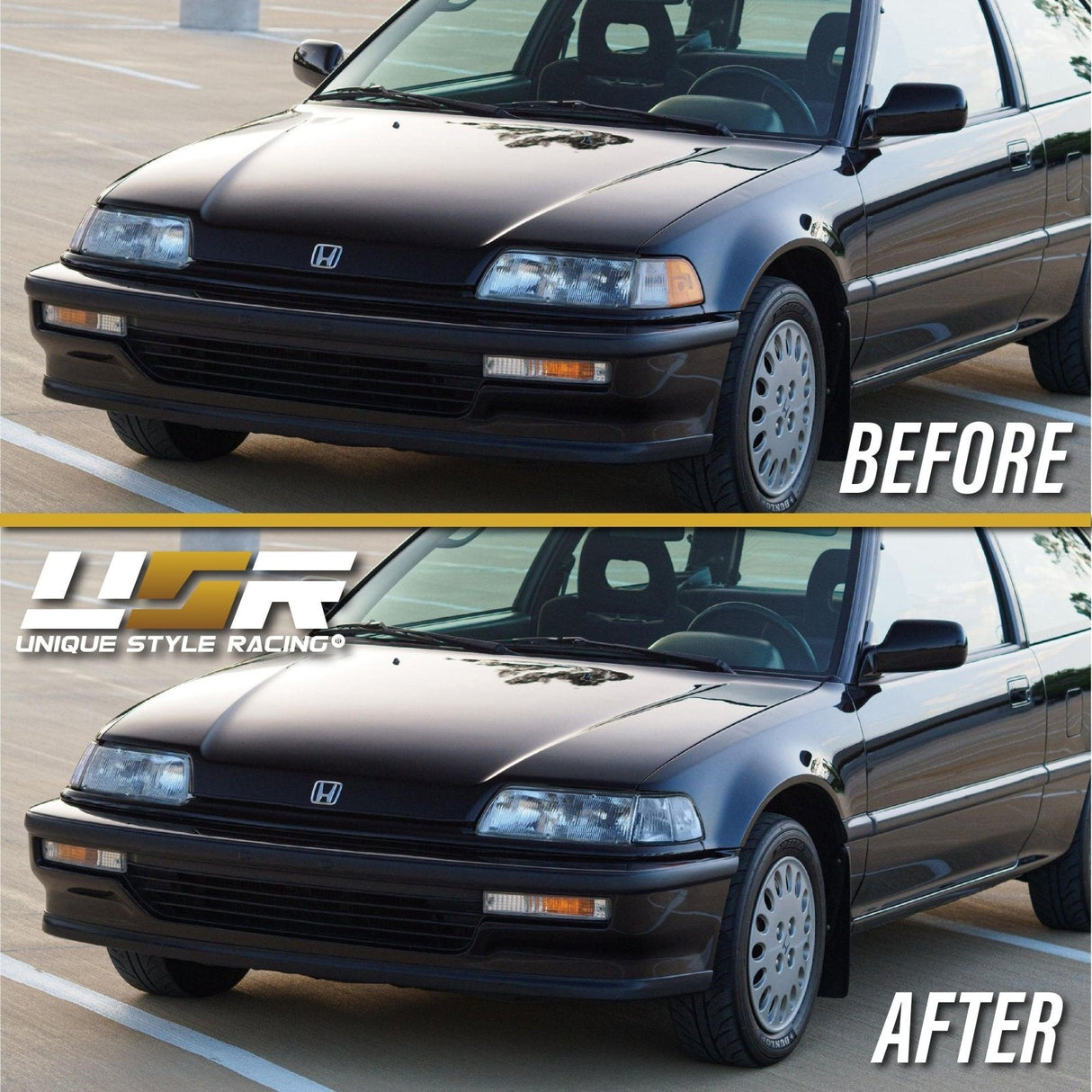 1990-1991 Honda Civic 3D USDM Style Smoke Corner Lights