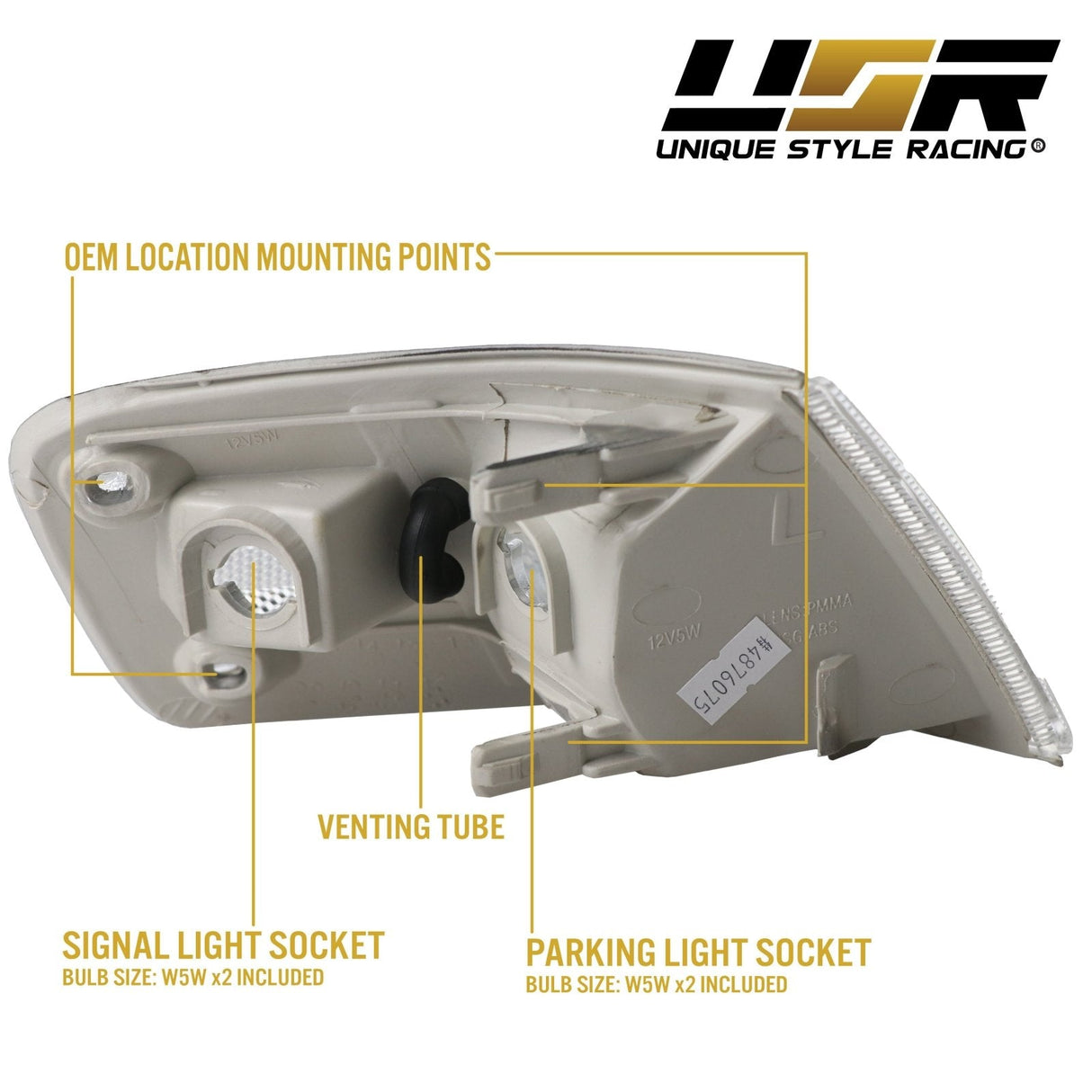 1988-1989 Honda CRX USDM Amber Corner Lights