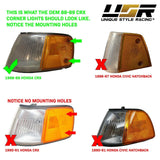 1988-1989 Honda CRX USDM Amber Corner Lights