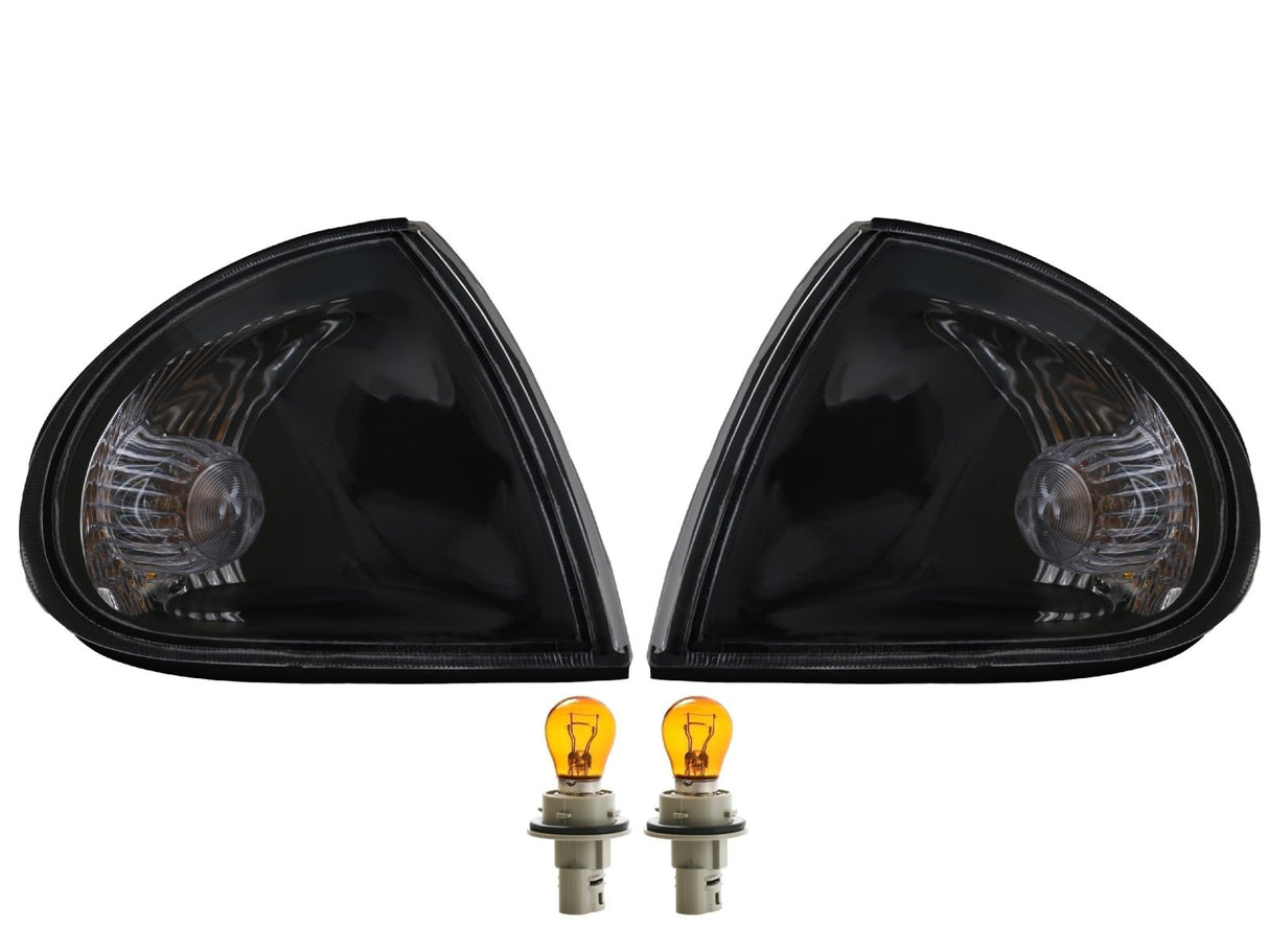 1993-1997 Honda Del Sol Black Clear Corner Lights