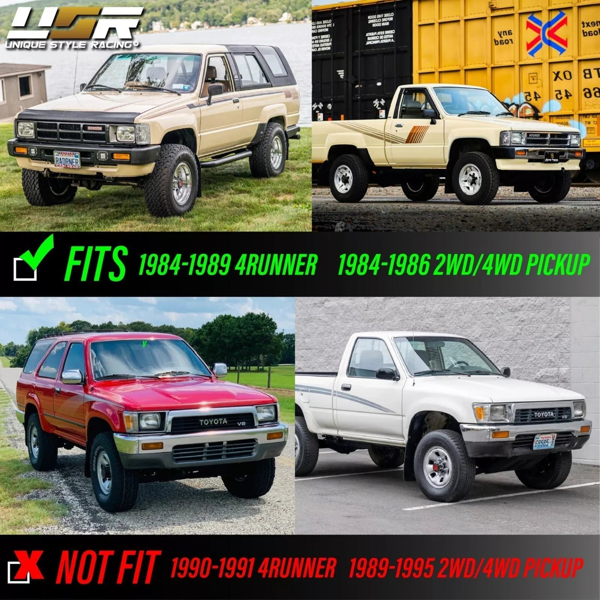 84-89 Toyota 4Runner / 84-86 Pickup Clear Corner Lights