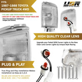 84-89 Toyota 4Runner / 84-86 Pickup Clear Corner Lights