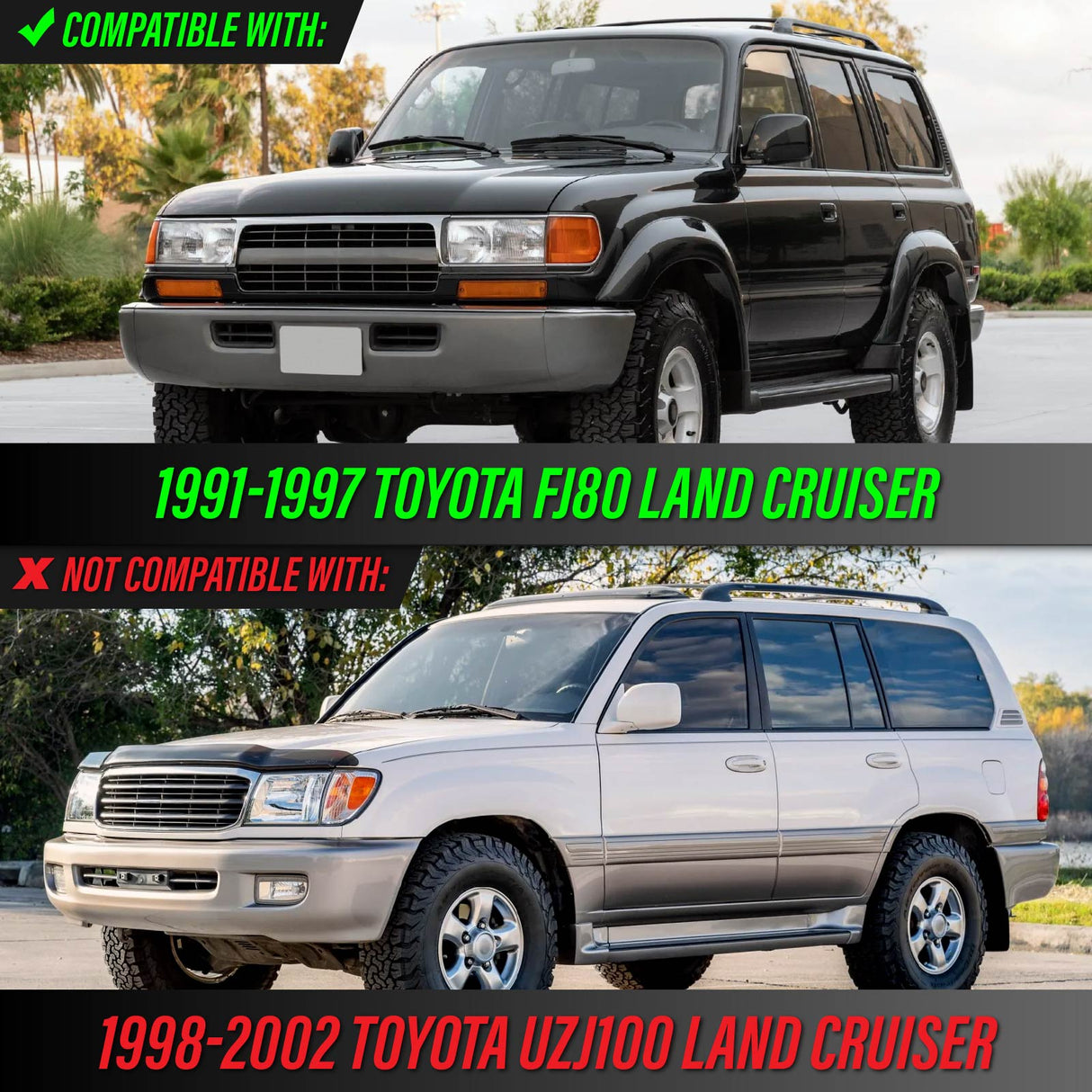 1991-1997 Toyota Land Cruiser Crystal Clear Corner Lights