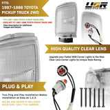 1987-1988 Toyota Pickup 2WD Clear Corner Lights