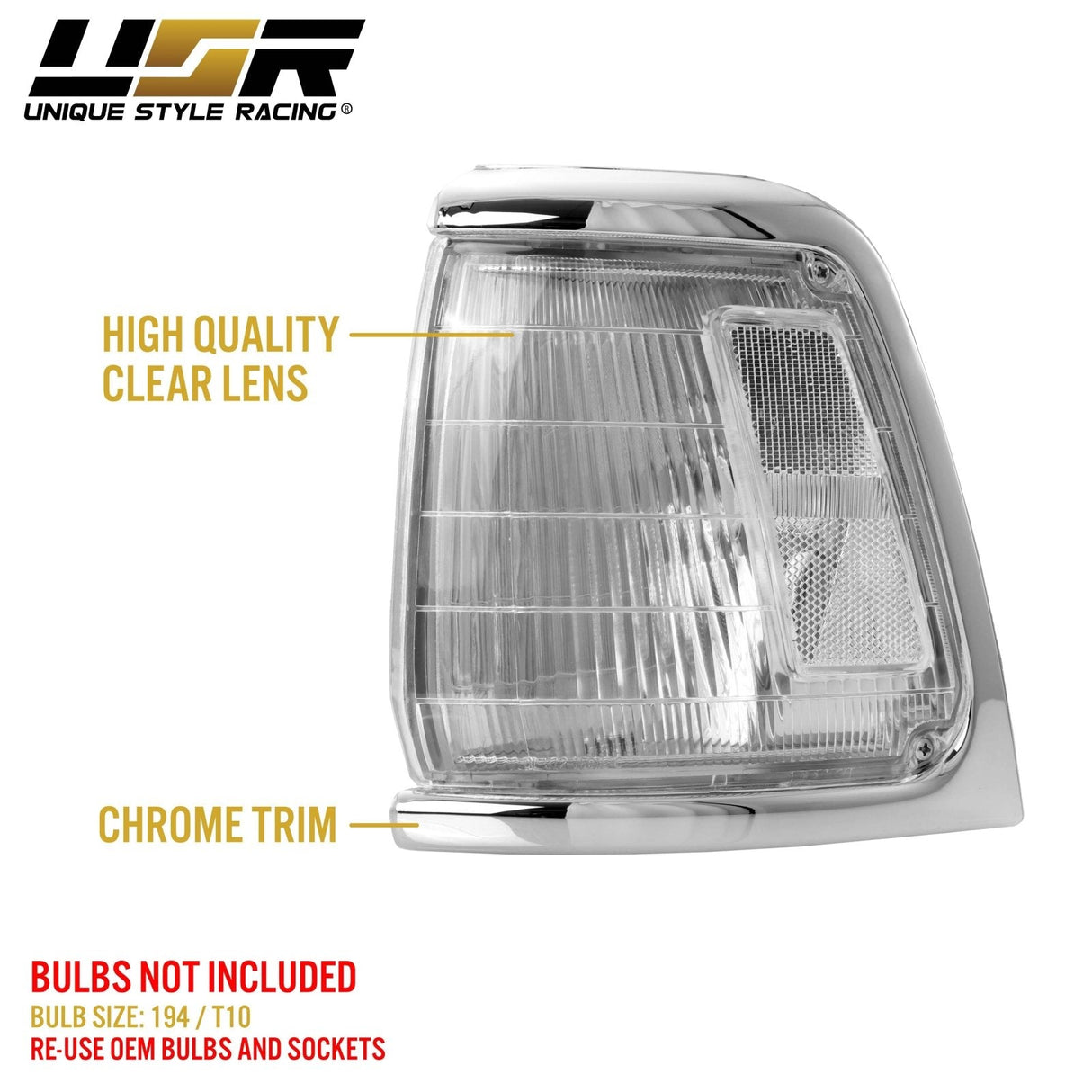 1989-1991 Toyota Pickup 2WD Clear Corner Lights