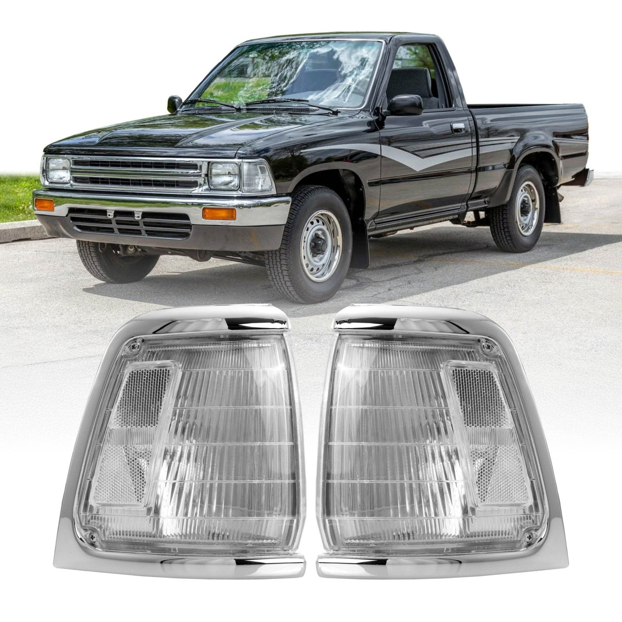 1989-1991 Toyota Pickup 2WD Clear Corner Lights
