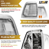 1992-1995 Toyota Pickup 2WD Clear Corner Lights