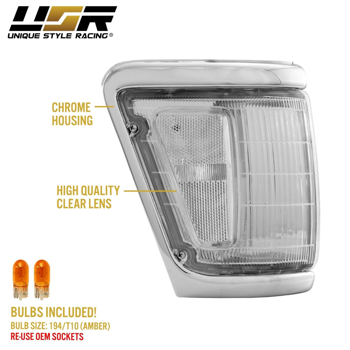 1992-1995 Toyota Pickup 4wd Clear Corner Lights