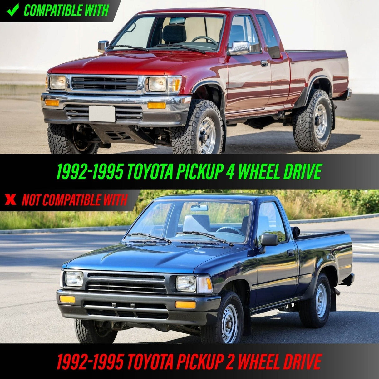 1992-1995 Toyota Pickup 4wd Clear Corner Lights