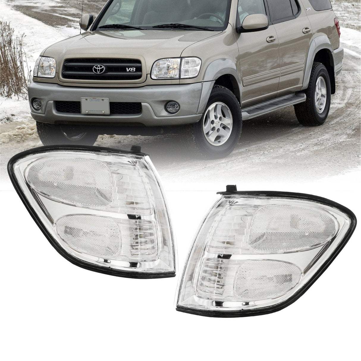 2000-2004 Toyota Tundra/01-05 Sequoia Clear Corner Lights