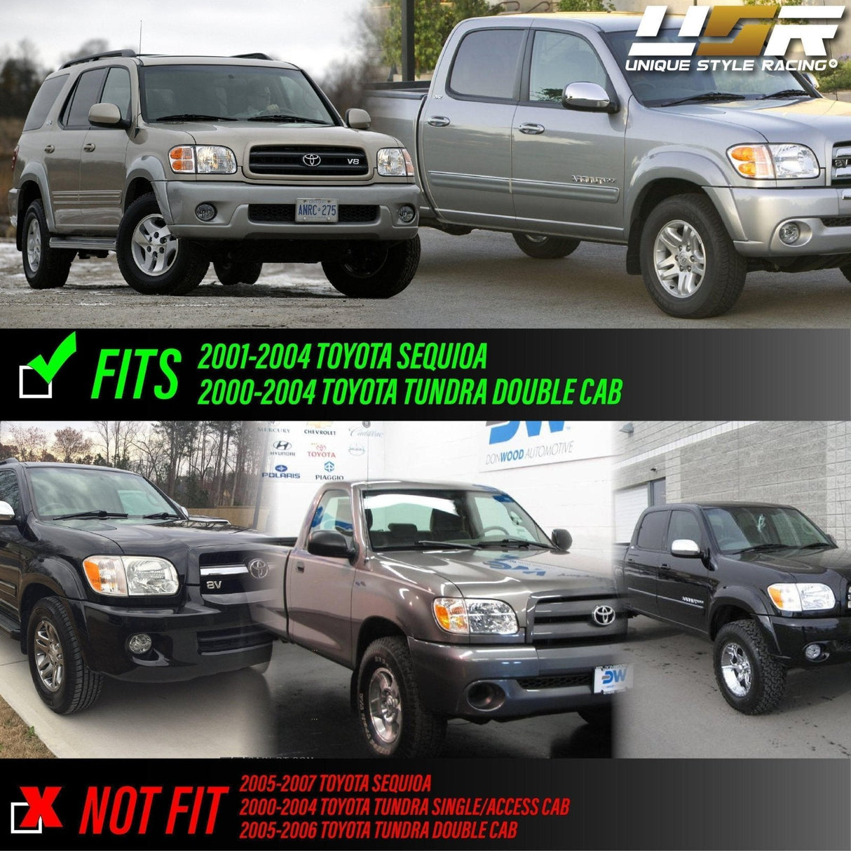 2000-2004 Toyota Tundra/01-05 Sequoia Clear Corner Lights