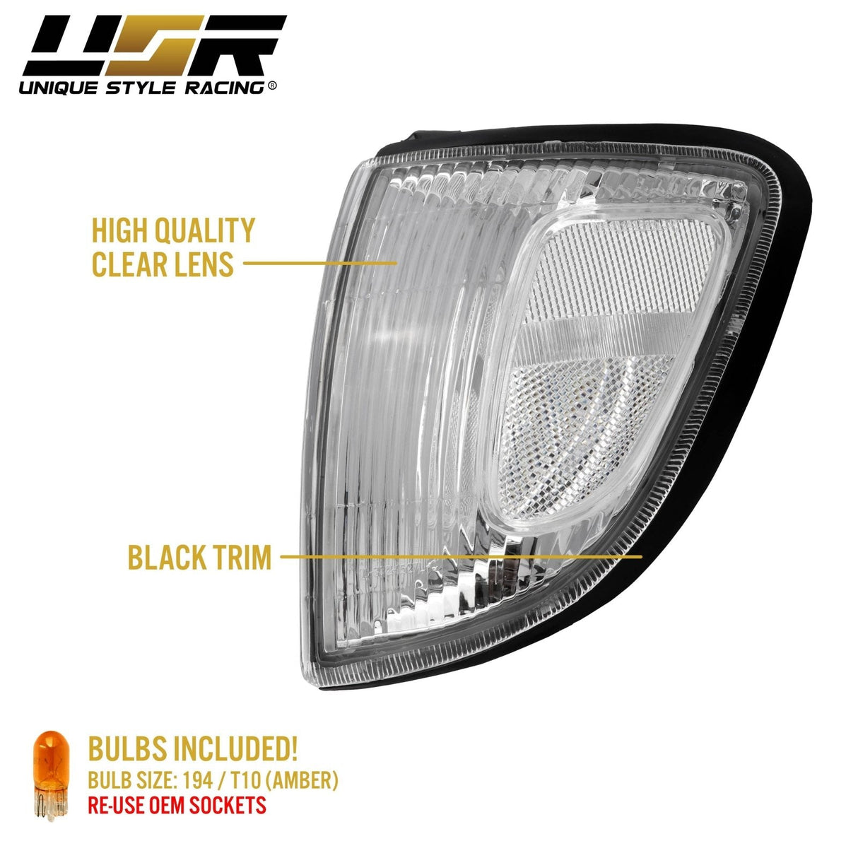 1997-2000 Toyota Tacoma 2wd (Non Pre-Runner Models) All Clear Corner Lights
