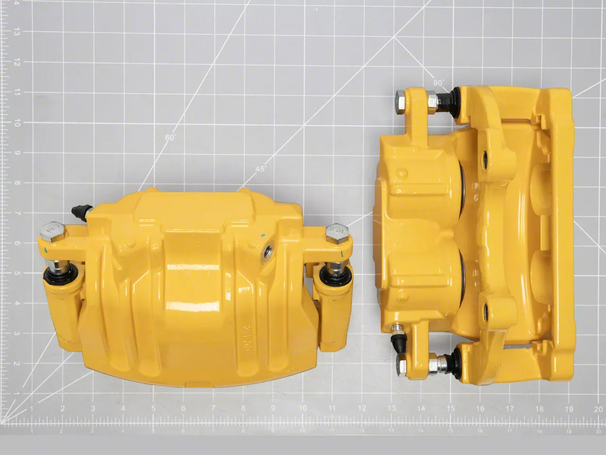C&L Performance Series Front Brake Calipers; Yellow (12-20 Challenger w/ Dual Piston Front Calipers)